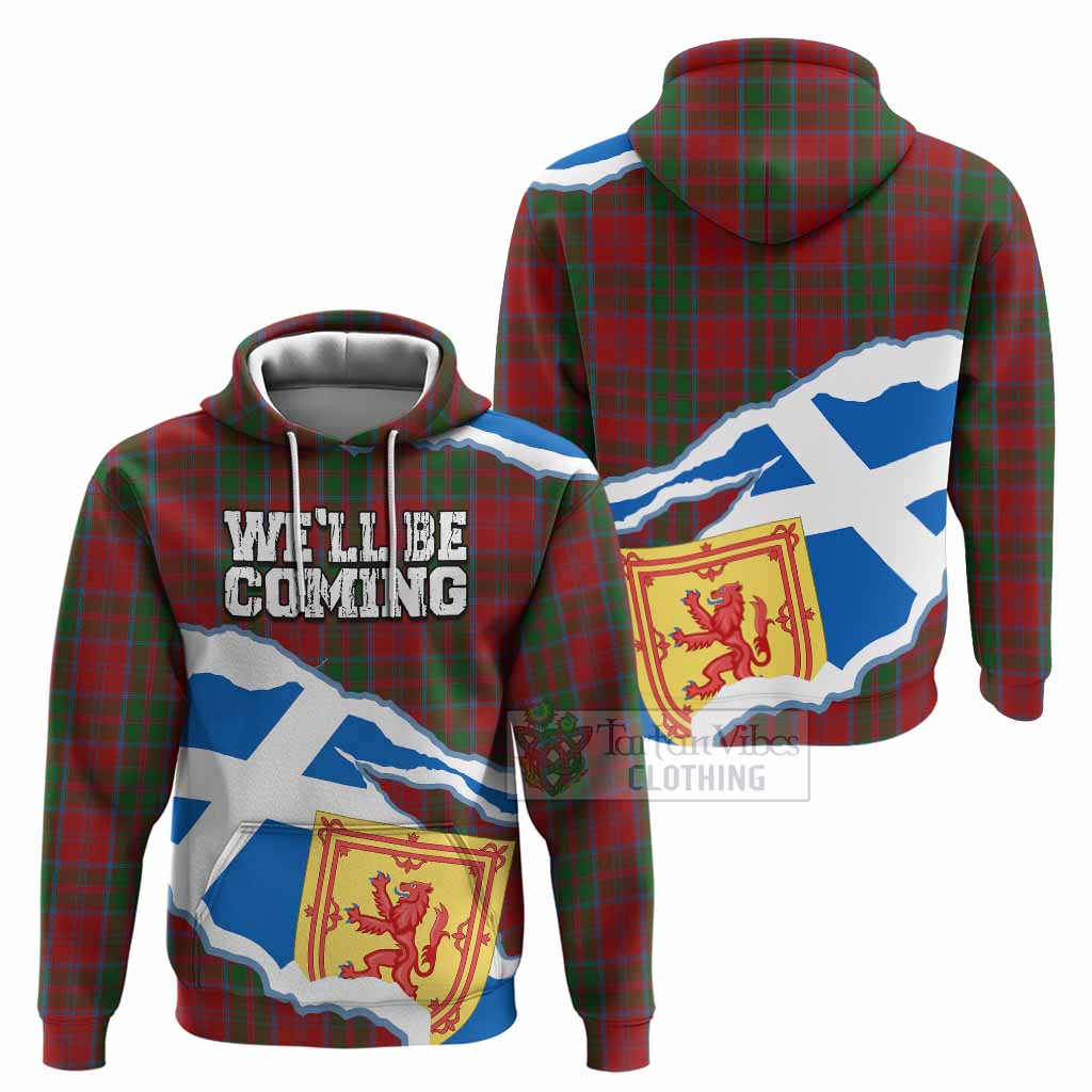 Drummond Scotland Football Tartan Hoodie We'll Be Coming