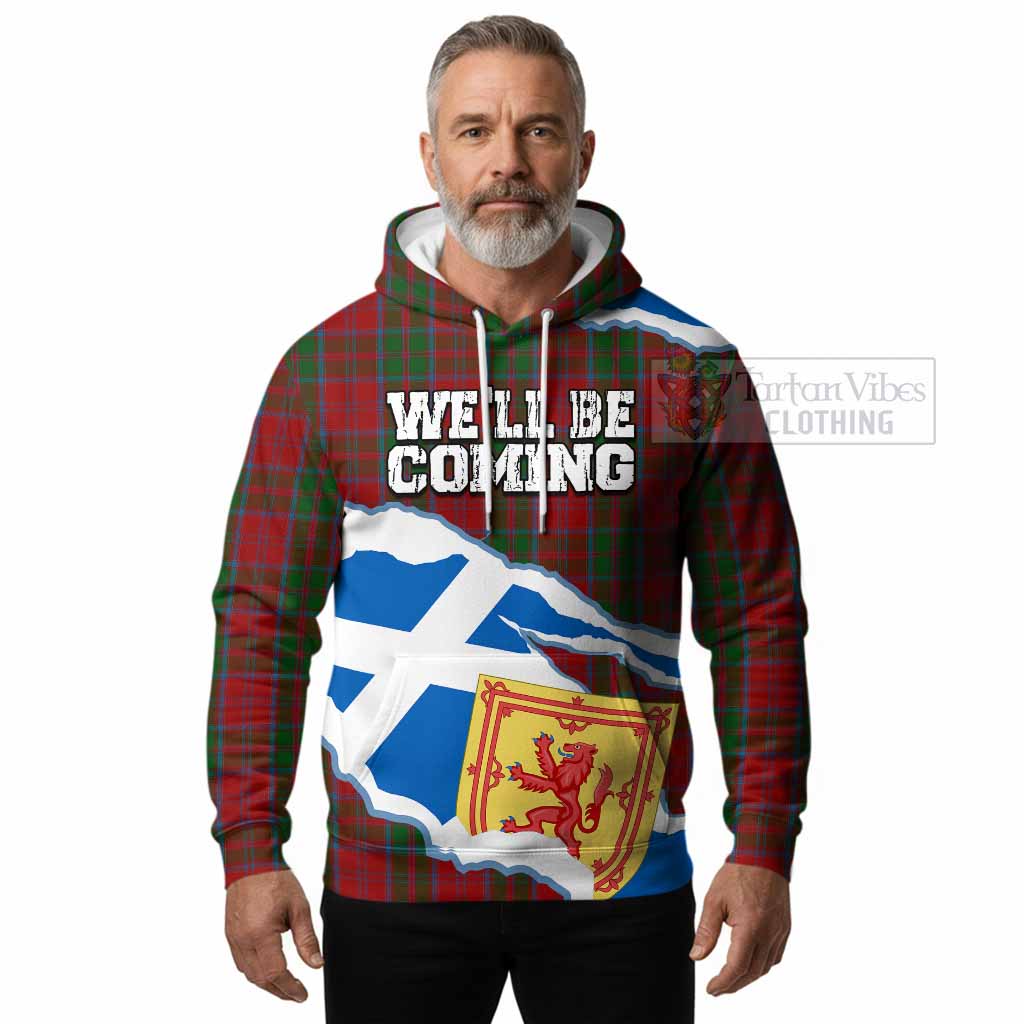 Drummond Scotland Football Tartan Hoodie We'll Be Coming