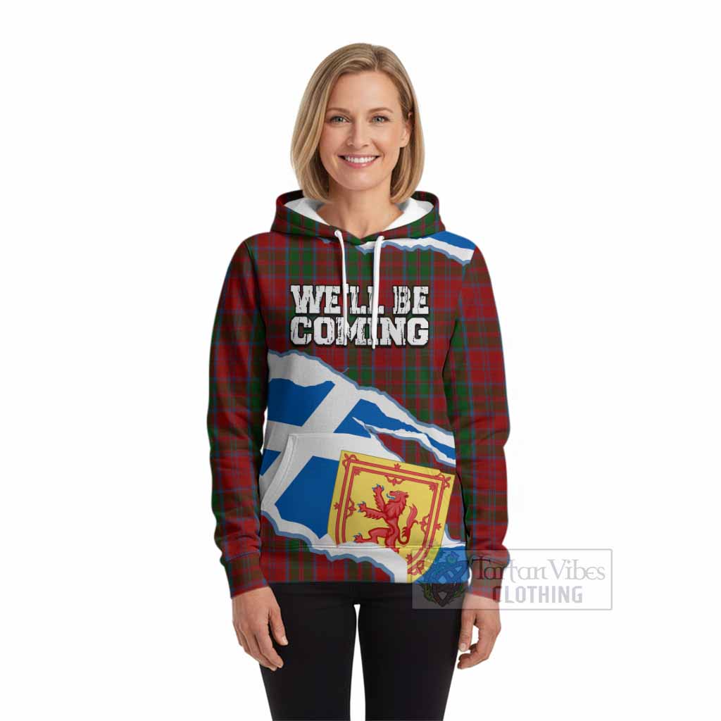 Drummond Scotland Football Tartan Hoodie We'll Be Coming