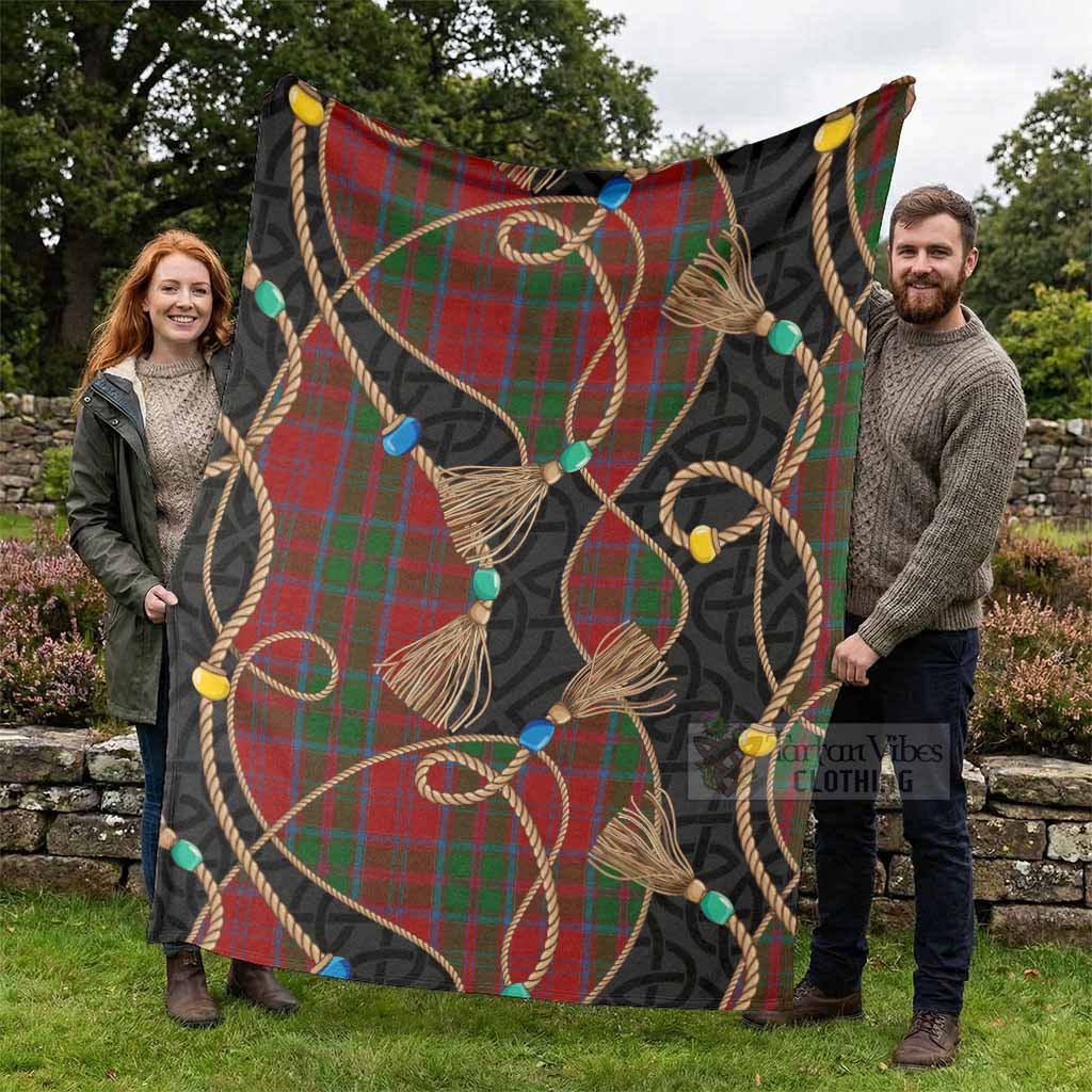 Drummond Scottish Tartan Twisted Ropes Stylized Blanket - Tartan Vibes Clothing