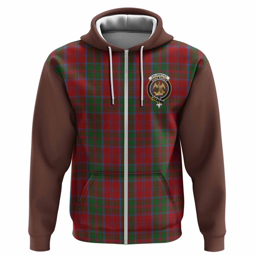 Drummond Tartan Accent Hoodie with Family Crest