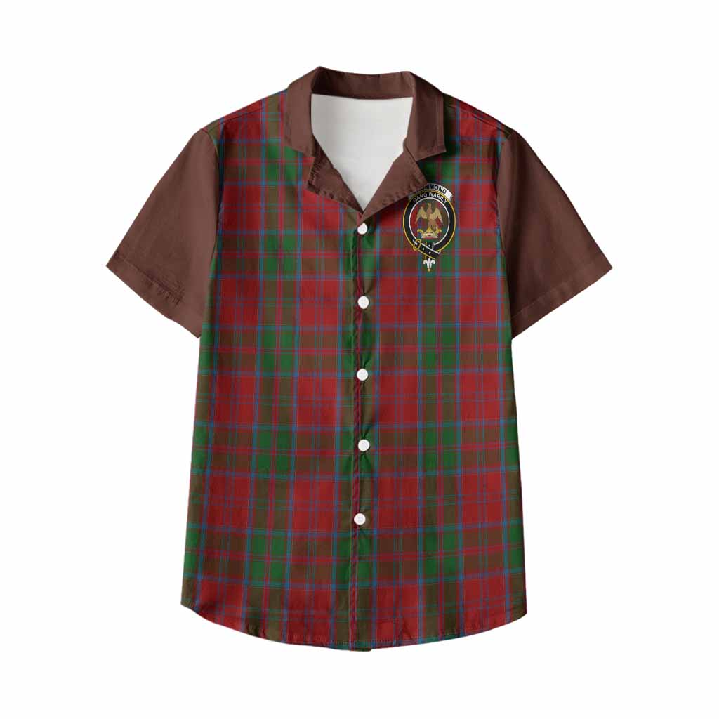 Drummond Tartan Accent Kid Hawaiian Shirt with Family Crest