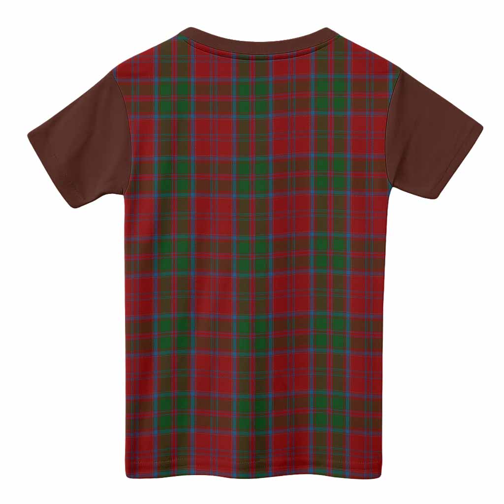 Drummond Tartan Accent Kid T-shirt with Family Crest