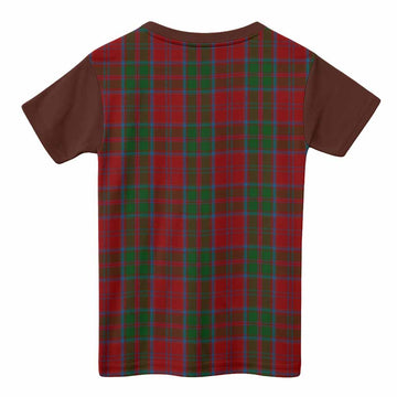 Drummond Tartan Accent Kid T-shirt with Family Crest