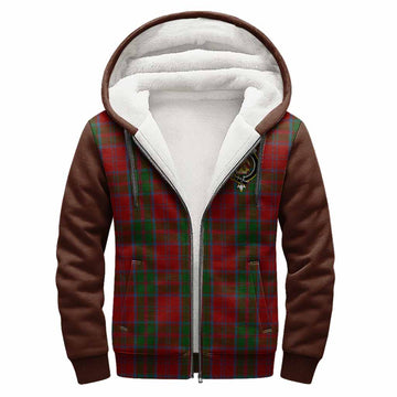 Drummond Tartan Accent Sherpa Hoodie with Family Crest