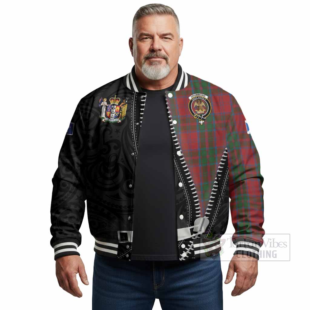Drummond Tartan Baseball Jacket New Zealand Pattern Unique Zipper Stylized