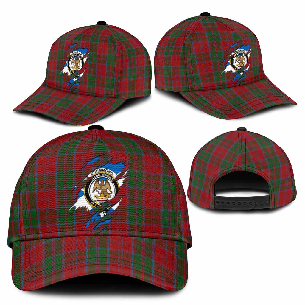 Drummond Tartan Classic Cap with Family Crest In Me Style