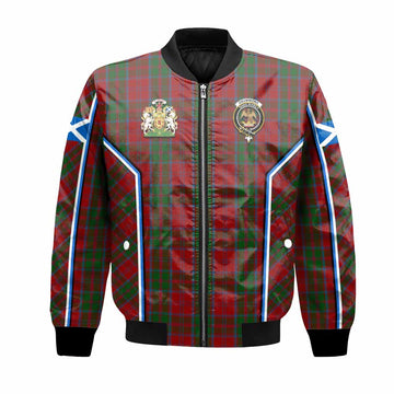 Drummond Tartan Crest Bomber Jacket Scotland Coat of Arm Flag Style