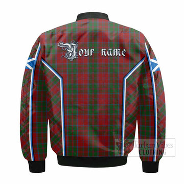 Drummond Tartan Crest Bomber Jacket Scotland Coat of Arm Flag Style