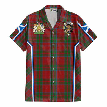 Drummond Tartan Crest Cotton Hawaiian Shirt Scotland Coat of Arm Flag Style - Tartan Vibes Clothing