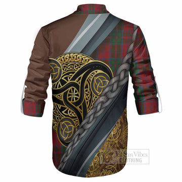 Drummond Tartan Crest Ghillie Shirt Scottish Triskele Celtic