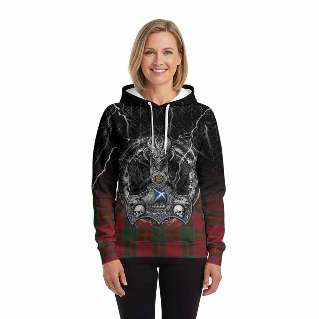 Drummond Tartan Crest Hoodie Celtic Odin's Raven Legacy