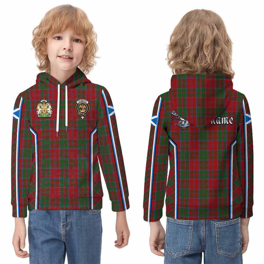 Drummond Tartan Crest Kid Hoodie Scotland Coat of Arm Flag Style - Tartan Vibes Clothing