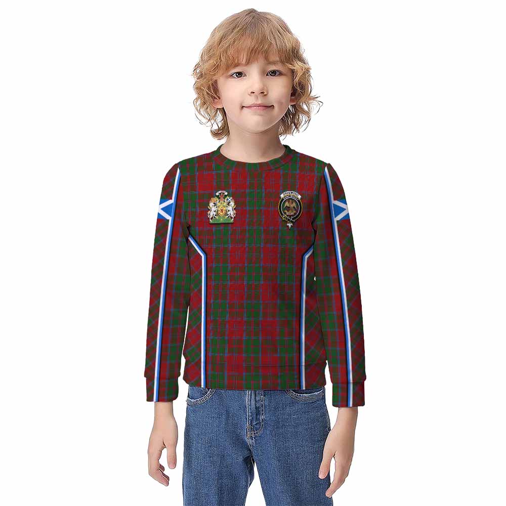 Drummond Tartan Crest Kid Knitted Sweatshirt Scotland Coat of Arm Flag Style - Tartan Vibes Clothing