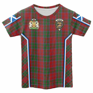 Drummond Tartan Crest Kid T-shirt Scotland Coat of Arm Flag Style - Tartan Vibes Clothing