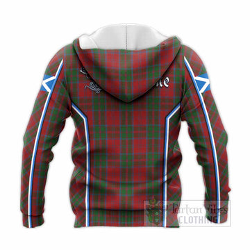 Drummond Tartan Crest Knitted Hoodie Scotland Coat of Arm Flag Style
