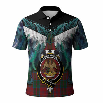 Drummond Tartan Crest Polo Shirt New Zealand Maori Korowai Cloak