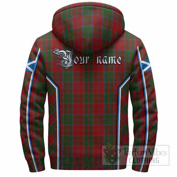 Drummond Tartan Crest Sherpa Hoodie Scotland Coat of Arm Flag Style
