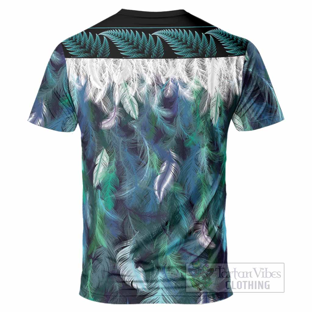 Drummond Tartan Crest T-Shirt New Zealand Maori Korowai Cloak