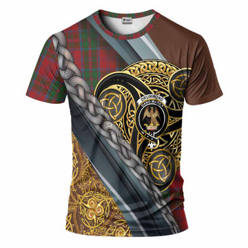 Drummond Tartan Crest T-Shirt Scottish Triskele Celtic
