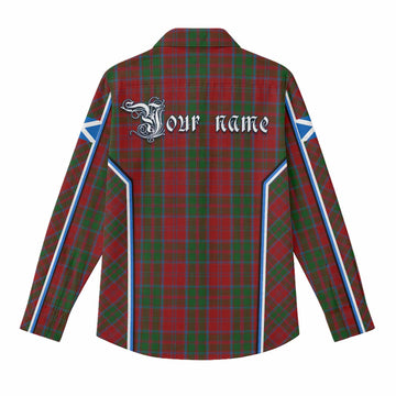 Drummond Tartan Crest Women Casual Shirt Scotland Coat of Arm Flag Style