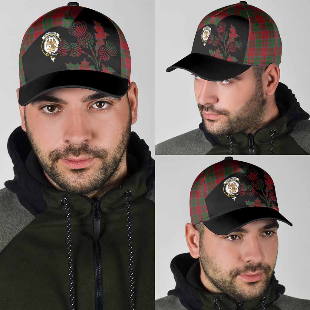 Drummond Tartan Family Crest Classic Cap Scotland Thistle Floral Flag Style