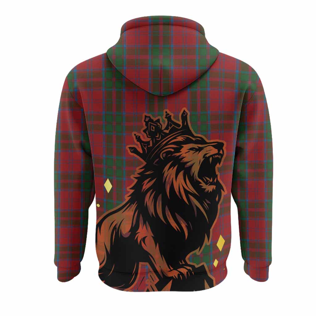 Drummond Tartan Family Crest Hoodie Crowned Lion Roaring