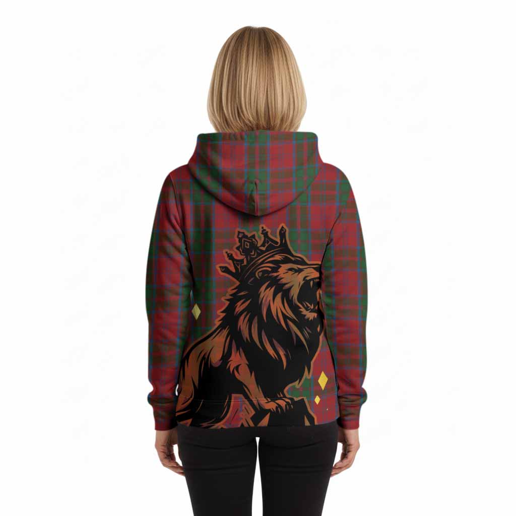 Drummond Tartan Family Crest Hoodie Crowned Lion Roaring