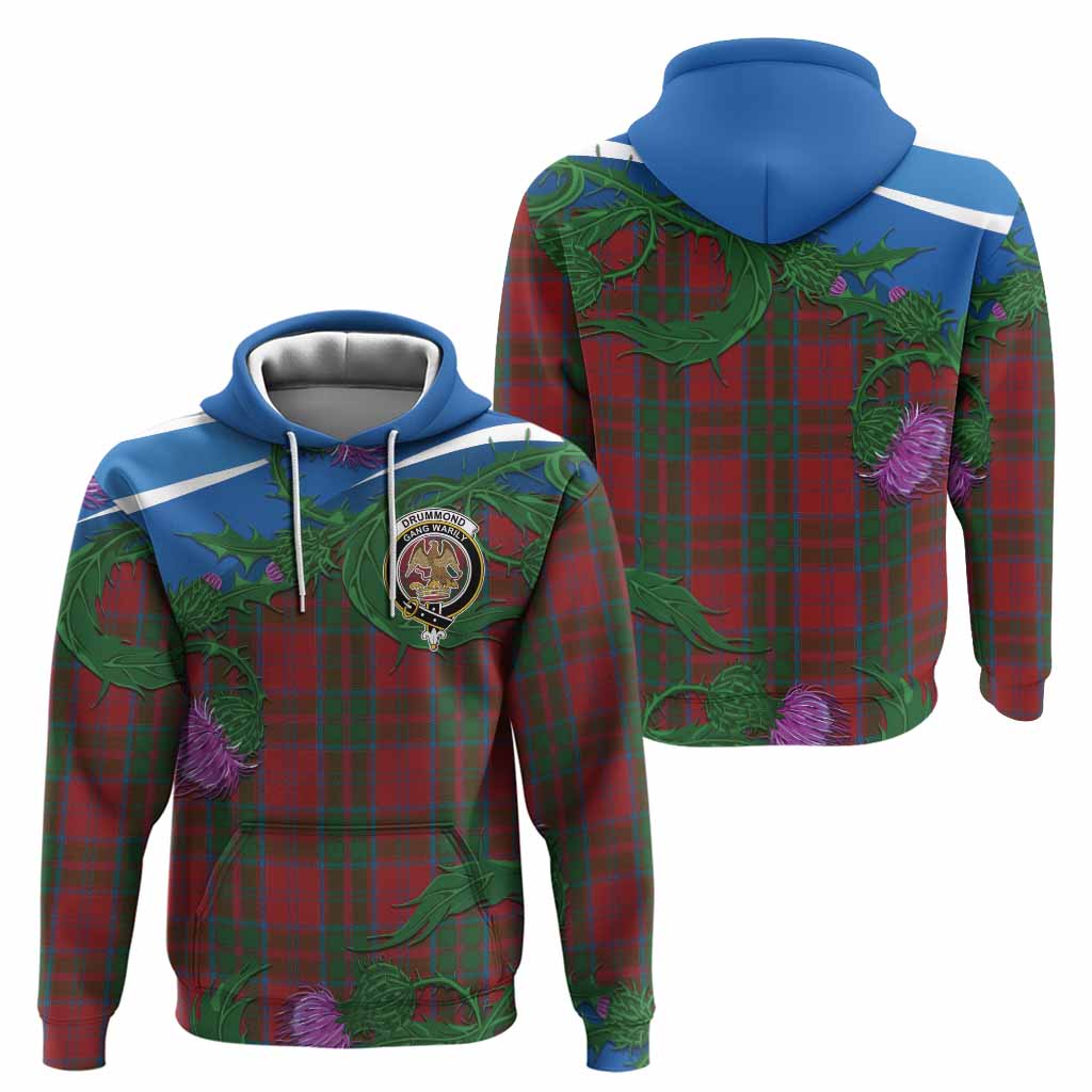 Drummond Tartan Family Crest Hoodie Thistle in Minimalism