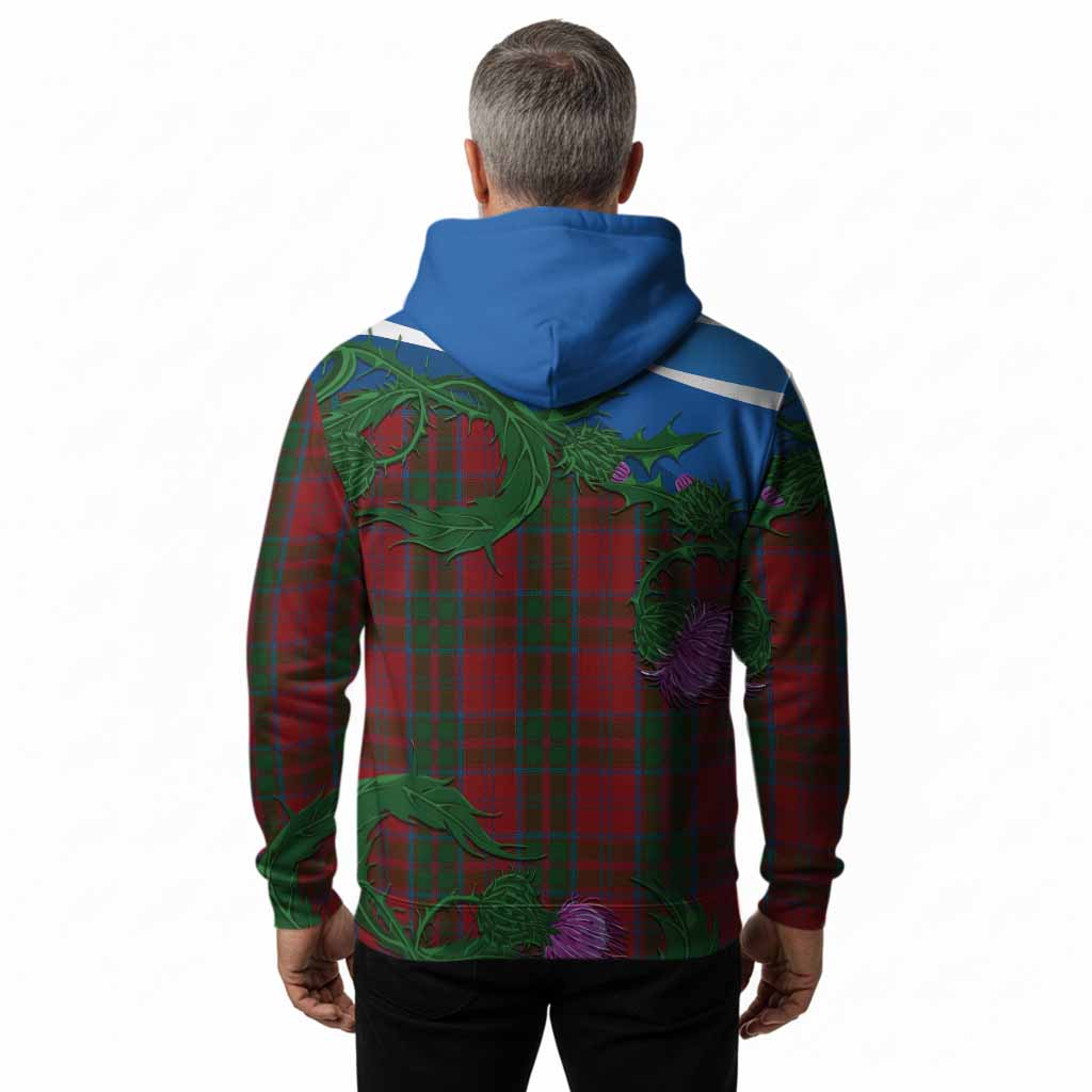 Drummond Tartan Family Crest Hoodie Thistle in Minimalism