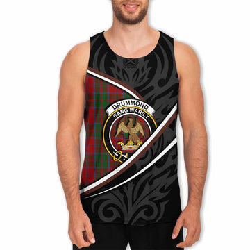 Drummond Tartan Family Crest Men Tank Top Celtic Scottish Thistle Floral