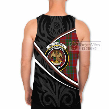 Drummond Tartan Family Crest Men Tank Top Celtic Scottish Thistle Floral