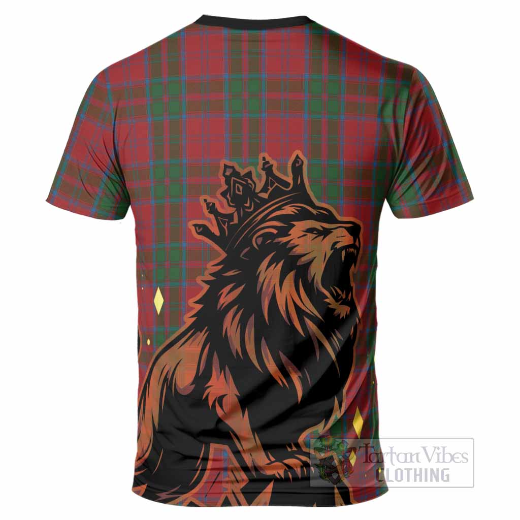 Drummond Tartan Family Crest T-Shirt Crowned Lion Roaring
