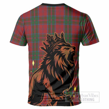 Drummond Tartan Family Crest T-Shirt Crowned Lion Roaring