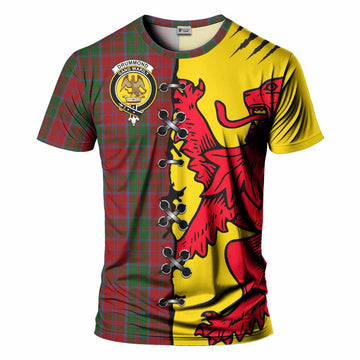 Drummond Tartan Family Crest T-shirt Lion Rampant Honor - Tartan Vibes Clothing