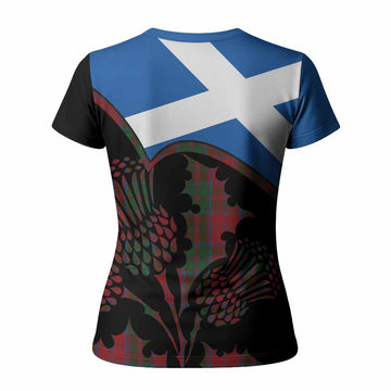 Drummond Tartan Family Crest Women T shirt Scotland Thistle Floral Flag Style