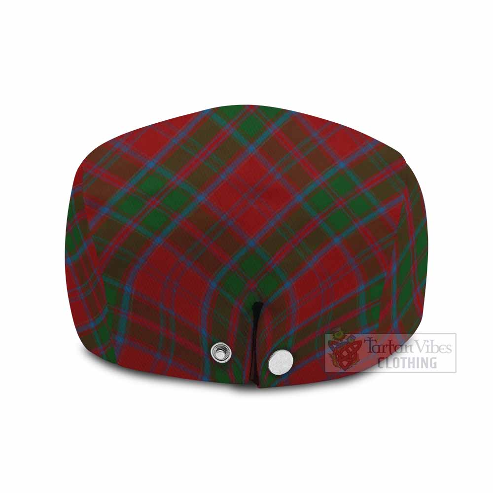 Drummond Tartan Flat Cap, Jeff Cap Cross Style with Family Crest - Tartan Vibes Clothing