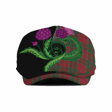 Drummond Tartan Flat Cap, Jeff Cap Traditional Scottish Thistle