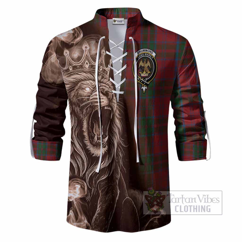 Drummond Tartan Ghillie Shirt Roaring Lion Heritage