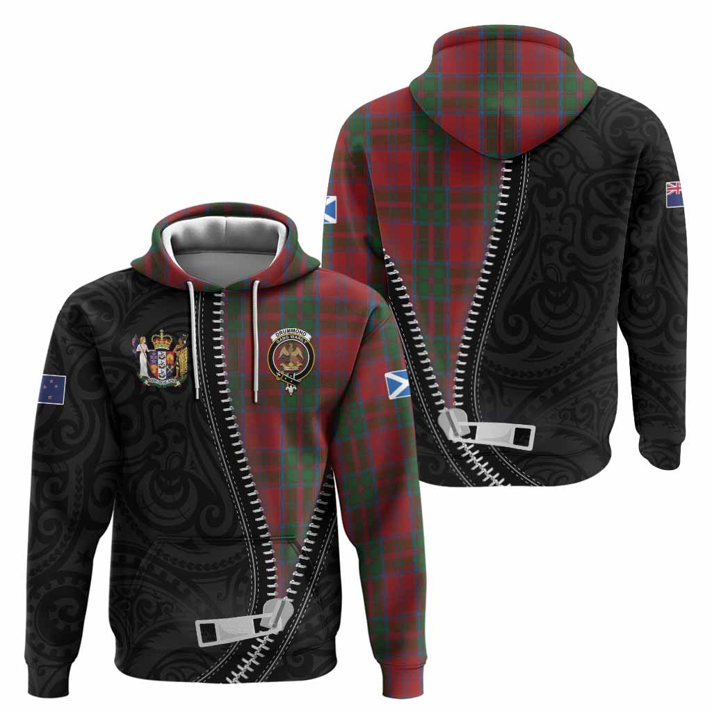 Drummond Tartan Hoodie New Zealand Pattern Unique Zipper Stylized