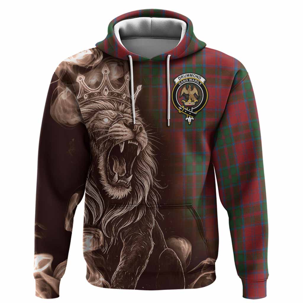 Drummond Tartan Hoodie Roaring Lion Heritage