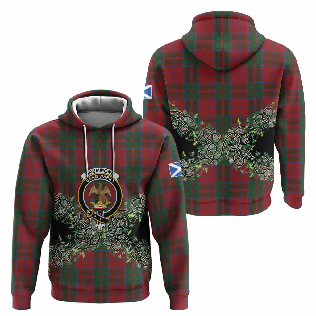 Drummond Tartan Hoodie Thistle Scottish Spirit
