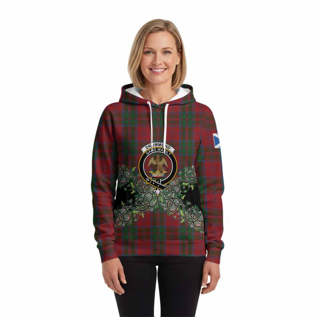 Drummond Tartan Hoodie Thistle Scottish Spirit