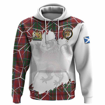 Drummond Tartan Hoodie with Family Crest and Lion Rampant Grunge Style
