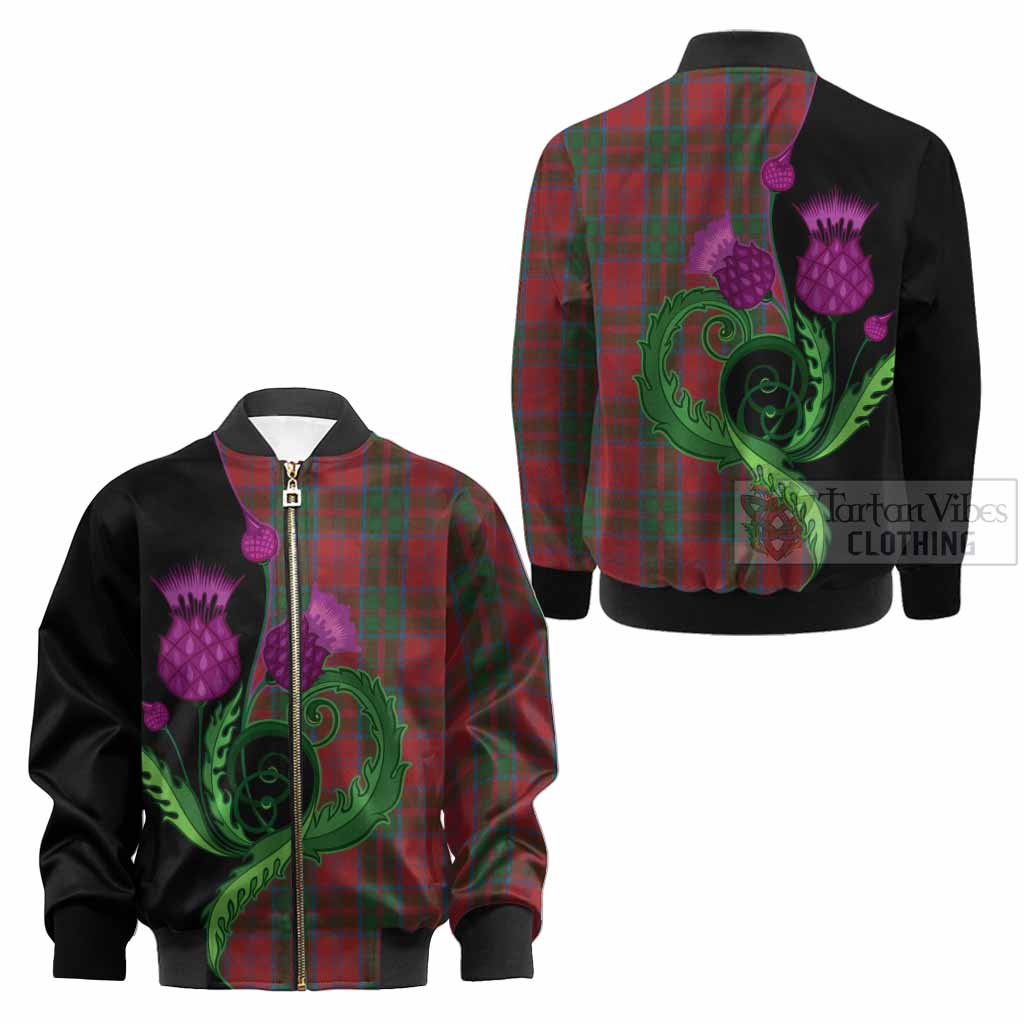 Drummond Tartan Kid Bomber Jacket Traditional Scottish Thistle