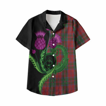 Drummond Tartan Kid Hawaiian Shirt Traditional Scottish Thistle