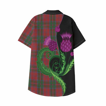 Drummond Tartan Kid Hawaiian Shirt Traditional Scottish Thistle