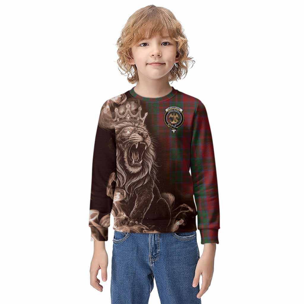 Drummond Tartan Kid Knitted Sweatshirt Roaring Lion Heritage