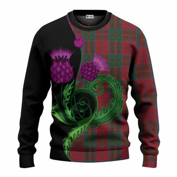 Drummond Tartan Knitted Sweater Traditional Scottish Thistle