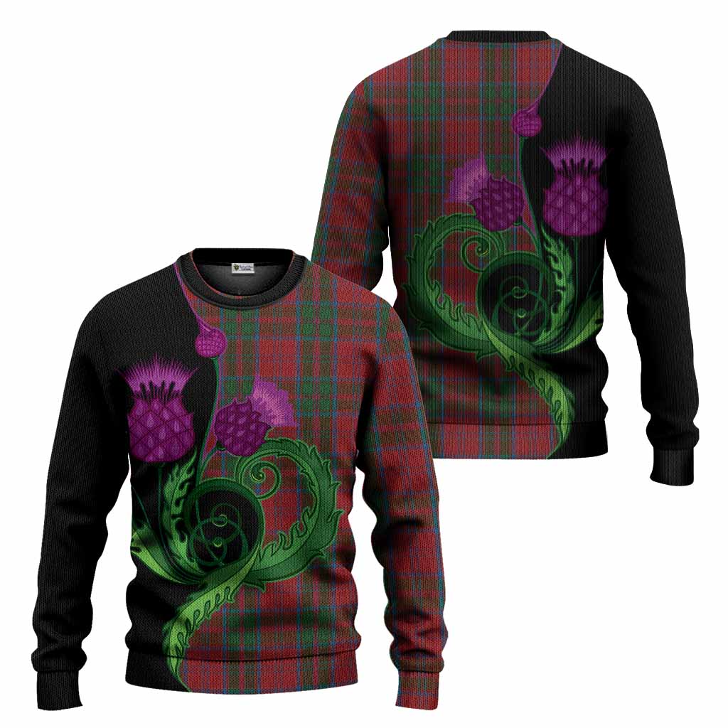 Drummond Tartan Knitted Sweater Traditional Scottish Thistle